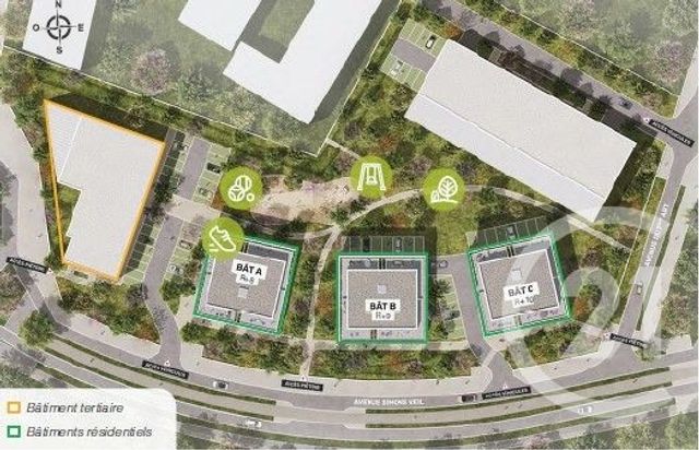 Appartement F2 à vendre - 2 pièces - 45.04 m2 - VILLENAVE D ORNON - 33 - AQUITAINE - Century 21 Charly Immobilier & Patrimoine